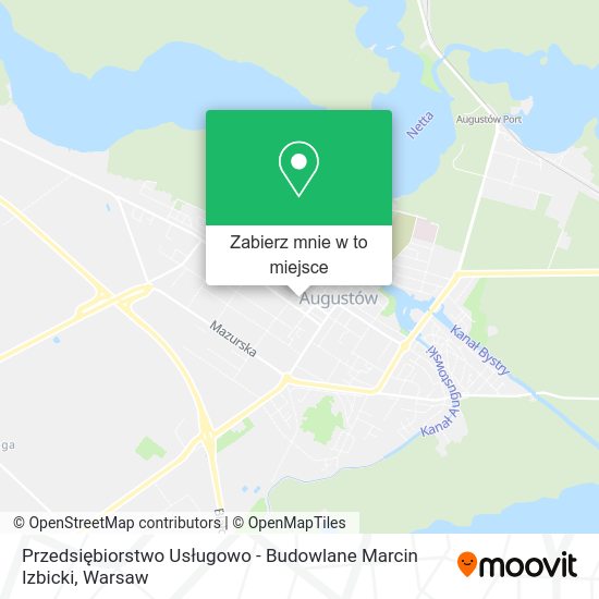 Mapa Przedsiębiorstwo Usługowo - Budowlane Marcin Izbicki