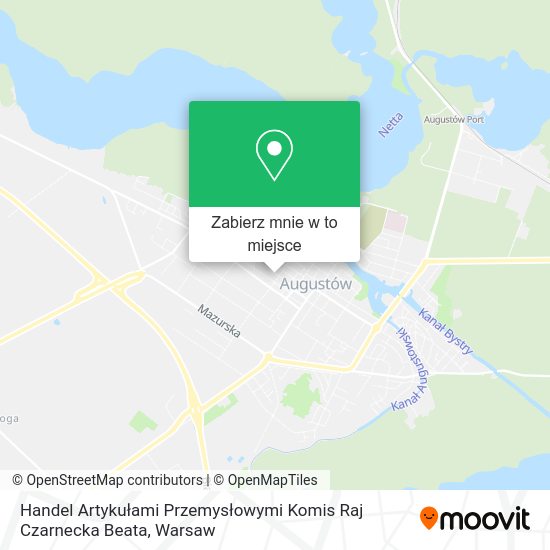 Mapa Handel Artykułami Przemysłowymi Komis Raj Czarnecka Beata