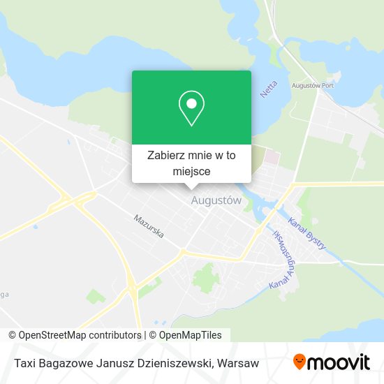 Mapa Taxi Bagazowe Janusz Dzieniszewski