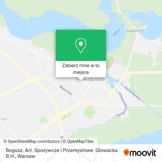 Mapa Bogusz. Art. Spożywcze i Przemysłowe. Głowacka B.H.