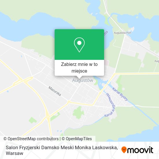 Mapa Salon Fryzjerski Damsko Meski Monika Laskowska