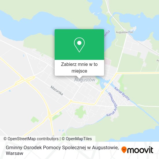 Mapa Gminny Osrodek Pomocy Spolecznej w Augustowie