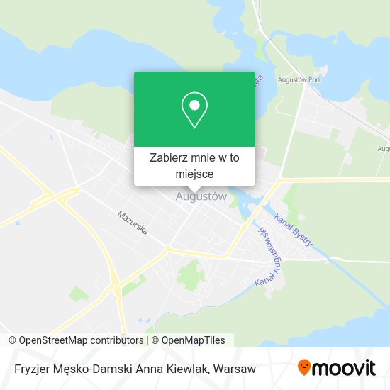 Mapa Fryzjer Męsko-Damski Anna Kiewlak