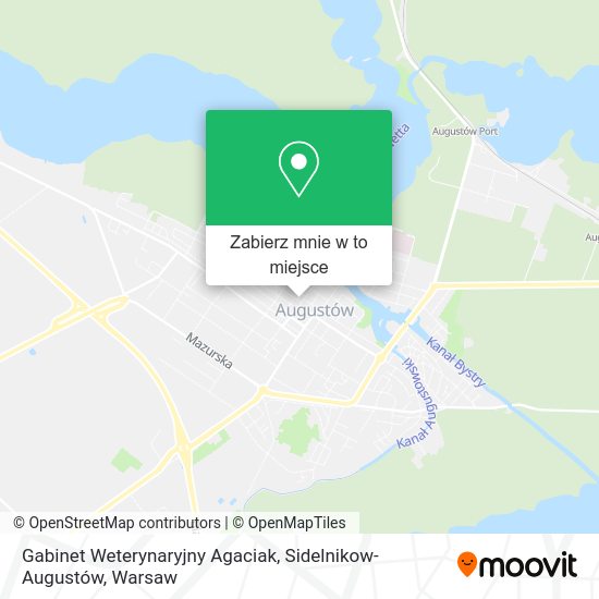 Mapa Gabinet Weterynaryjny Agaciak, Sidelnikow- Augustów