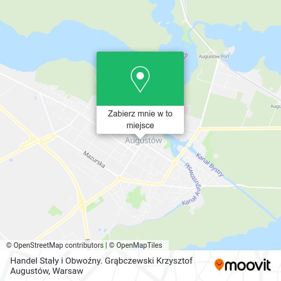 Mapa Handel Stały i Obwoźny. Grąbczewski Krzysztof Augustów