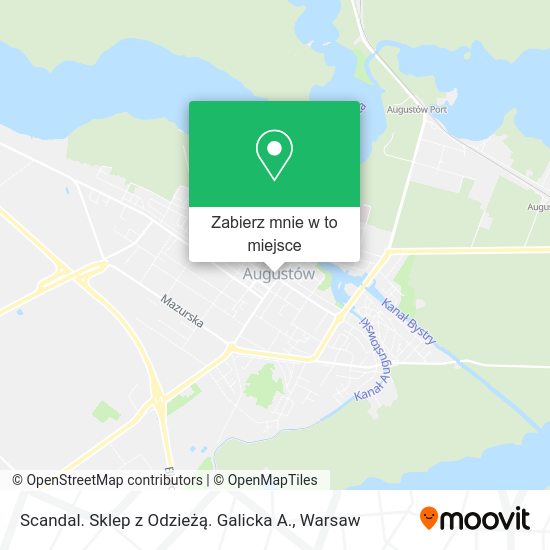 Mapa Scandal. Sklep z Odzieżą. Galicka A.