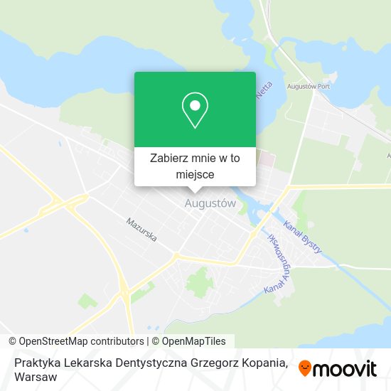 Mapa Praktyka Lekarska Dentystyczna Grzegorz Kopania