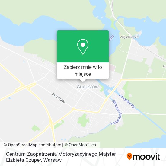 Mapa Centrum Zaopatrzenia Motoryzacyjnego Majster Elzbieta Czuper