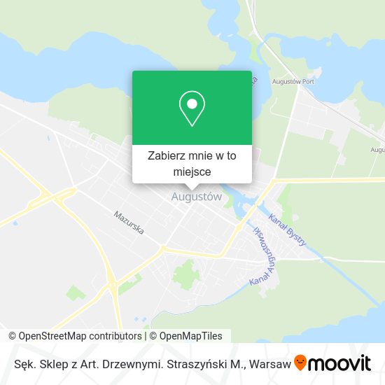 Mapa Sęk. Sklep z Art. Drzewnymi. Straszyński M.