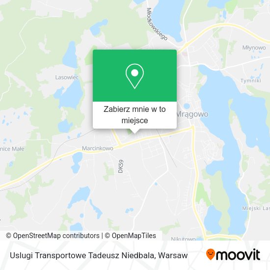 Mapa Uslugi Transportowe Tadeusz Niedbala