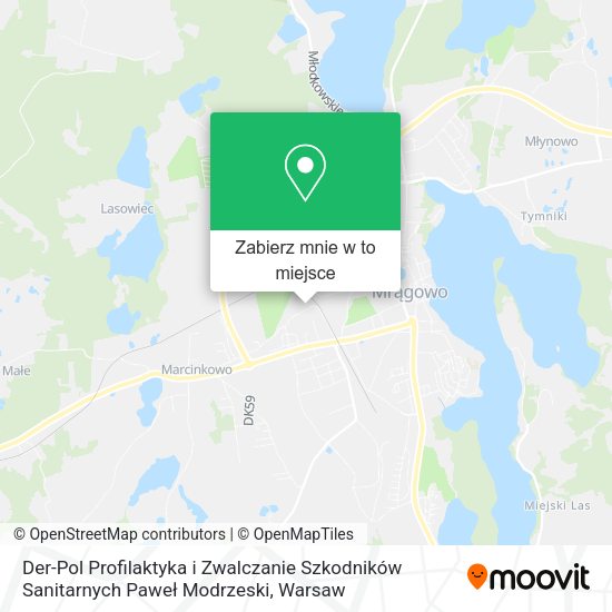 Mapa Der-Pol Profilaktyka i Zwalczanie Szkodników Sanitarnych Paweł Modrzeski