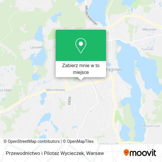 Mapa Przewodnictwo i Pilotaz Wycieczek