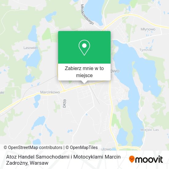 Mapa Atoz Handel Samochodami i Motocyklami Marcin Zadrożny