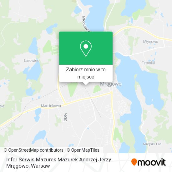 Mapa Infor Serwis Mazurek Mazurek Andrzej Jerzy Mrągowo