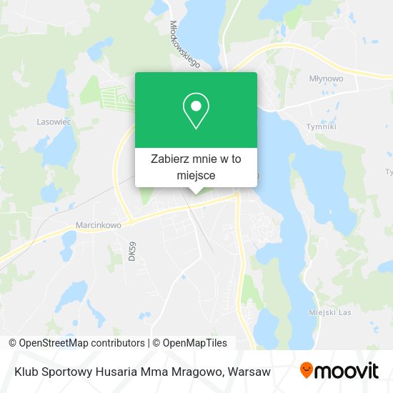 Mapa Klub Sportowy Husaria Mma Mragowo