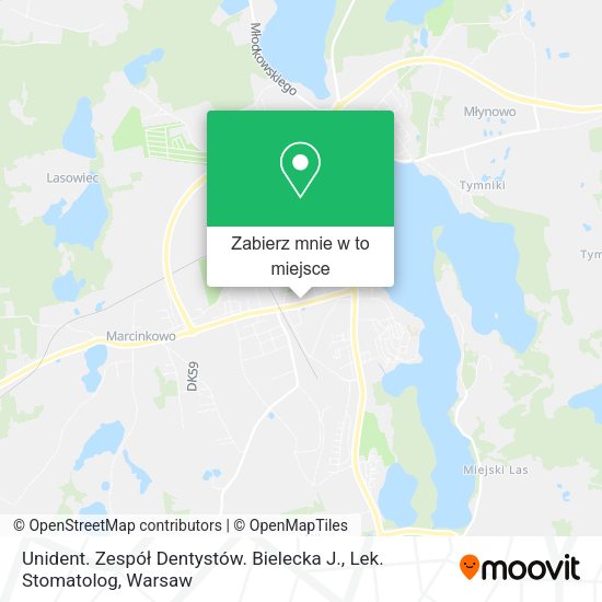 Mapa Unident. Zespół Dentystów. Bielecka J., Lek. Stomatolog