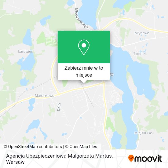 Mapa Agencja Ubezpieczeniowa Malgorzata Martus