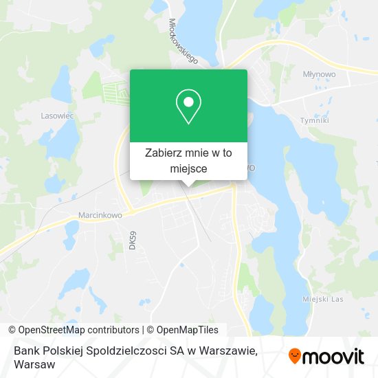 Mapa Bank Polskiej Spoldzielczosci SA w Warszawie