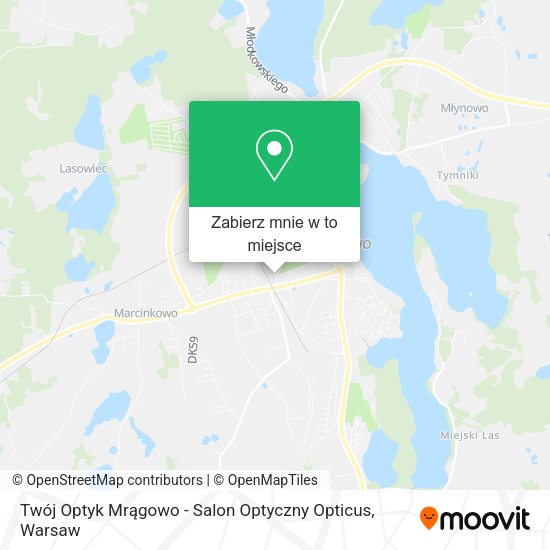 Mapa Twój Optyk Mrągowo - Salon Optyczny Opticus