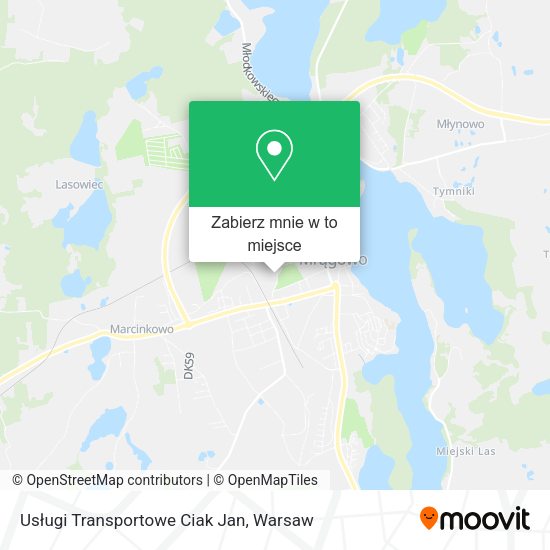 Mapa Usługi Transportowe Ciak Jan