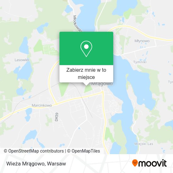 Mapa Wieża Mrągowo