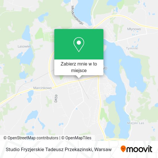 Mapa Studio Fryzjerskie Tadeusz Przekazinski