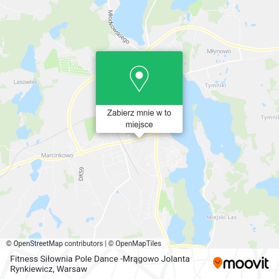 Mapa Fitness Siłownia Pole Dance -Mrągowo Jolanta Rynkiewicz