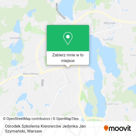 Mapa Ośrodek Szkolenia Kierowców Jedynka Jan Szymański