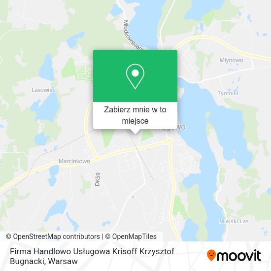 Mapa Firma Handlowo Usługowa Krisoff Krzysztof Bugnacki