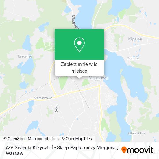 Mapa A-V Święcki Krzysztof - Sklep Papierniczy Mrągowo