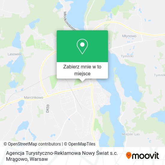 Mapa Agencja Turystyczno-Reklamowa Nowy Świat s.c. Mrągowo