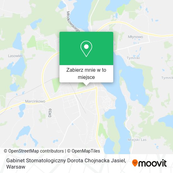 Mapa Gabinet Stomatologiczny Dorota Chojnacka Jasiel