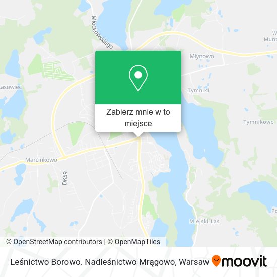 Mapa Leśnictwo Borowo. Nadleśnictwo Mrągowo