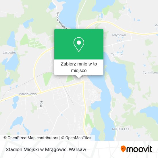 Mapa Stadion Miejski w Mrągowie