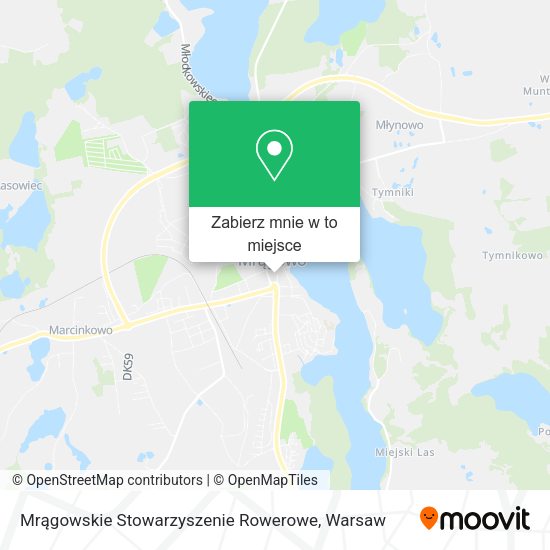 Mapa Mrągowskie Stowarzyszenie Rowerowe