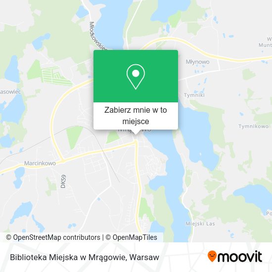 Mapa Biblioteka Miejska w Mrągowie