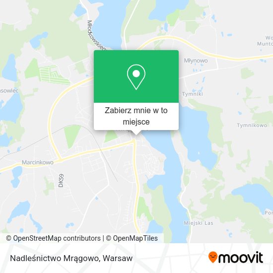 Mapa Nadleśnictwo Mrągowo