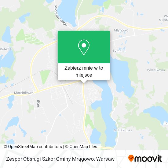 Mapa Zespół Obsługi Szkół Gminy Mrągowo