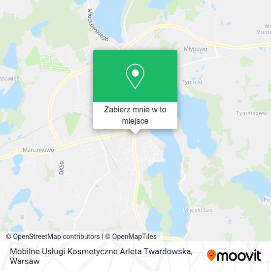 Mapa Mobilne Usługi Kosmetyczne Arleta Twardowska