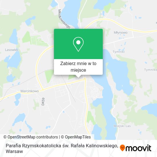 Mapa Parafia Rzymskokatolicka św. Rafała Kalinowskiego