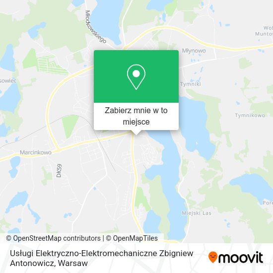 Mapa Usługi Elektryczno-Elektromechaniczne Zbigniew Antonowicz