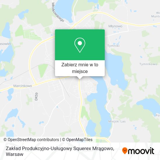 Mapa Zakład Produkcyjno-Usługowy Squerex Mrągowo