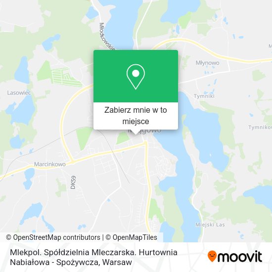 Mapa Mlekpol. Spółdzielnia Mleczarska. Hurtownia Nabiałowa - Spożywcza