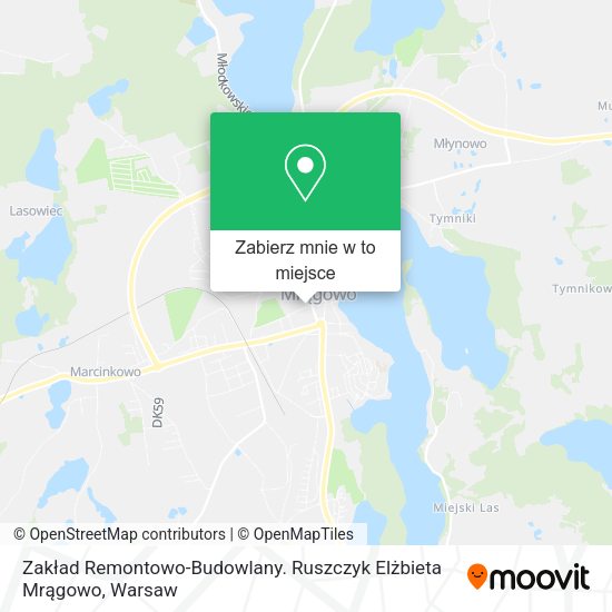 Mapa Zakład Remontowo-Budowlany. Ruszczyk Elżbieta Mrągowo