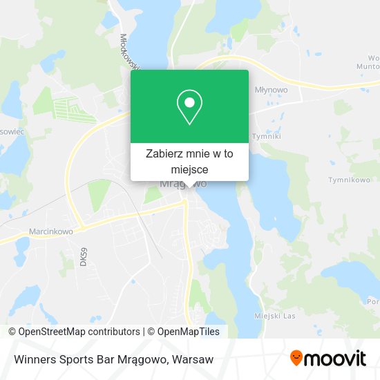 Mapa Winners Sports Bar Mrągowo