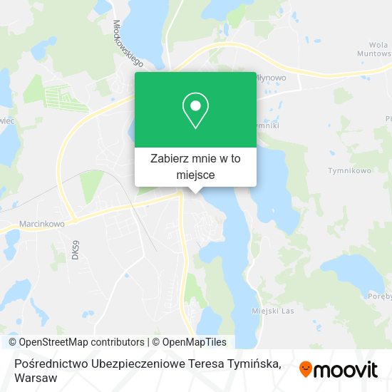 Mapa Pośrednictwo Ubezpieczeniowe Teresa Tymińska