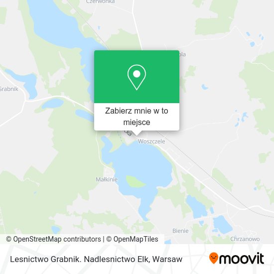 Mapa Lesnictwo Grabnik. Nadlesnictwo Elk