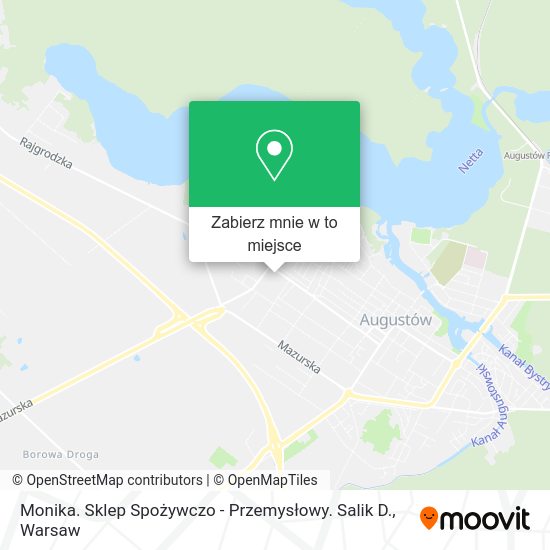 Mapa Monika. Sklep Spożywczo - Przemysłowy. Salik D.