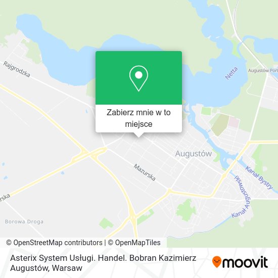 Mapa Asterix System Usługi. Handel. Bobran Kazimierz Augustów