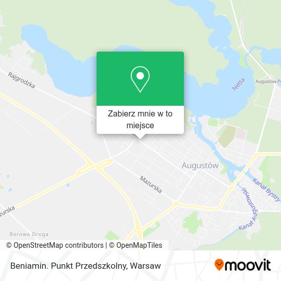 Mapa Beniamin. Punkt Przedszkolny